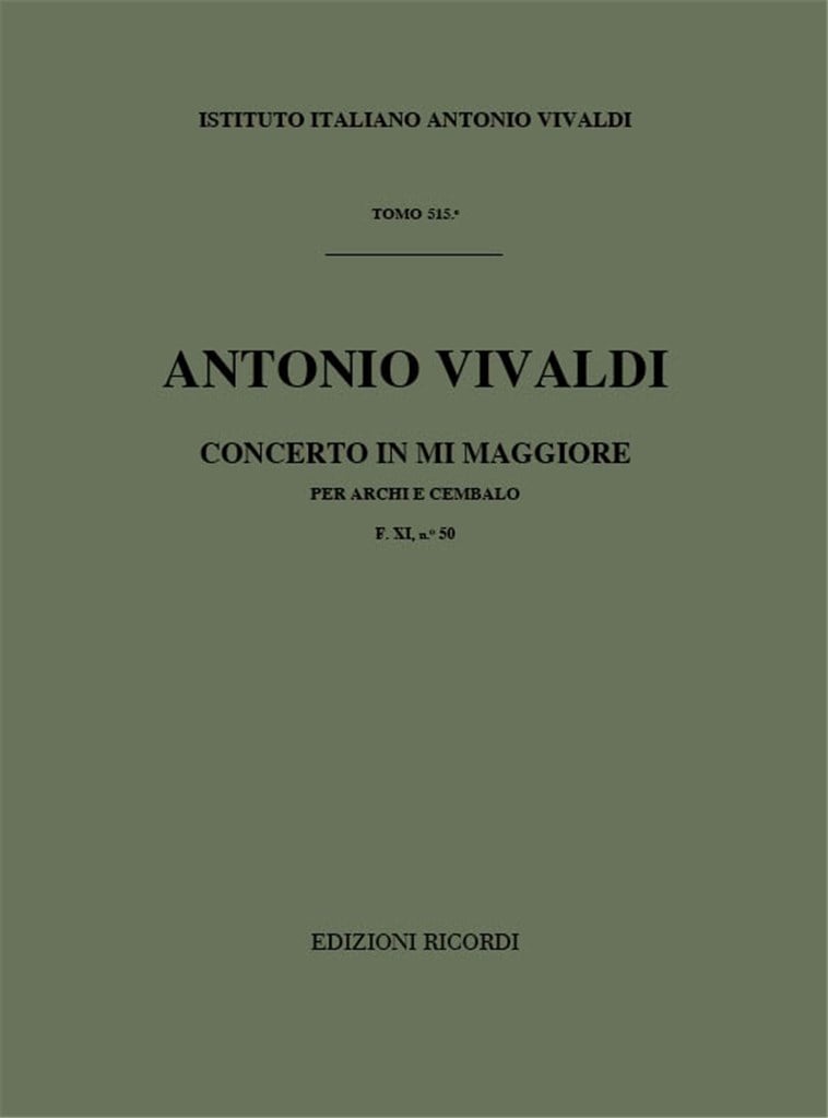 Sinfonie Per Archi E B.C.: In Mi Rv 132
